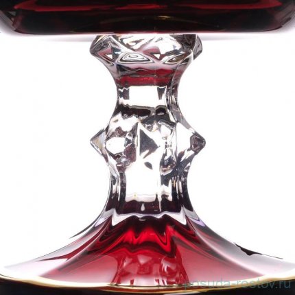 Конфетница 16 см н/н &quot;Лепка красная&quot; AS Crystal / 313115