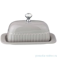 Маслёнка 17 х 9,5 х 13 см серая &quot;crystal&quot; / 213239