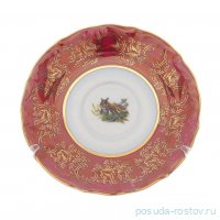 Блюдце 12 см 1 шт &quot;Мария-Тереза /Охота красная&quot; R-C / 362491