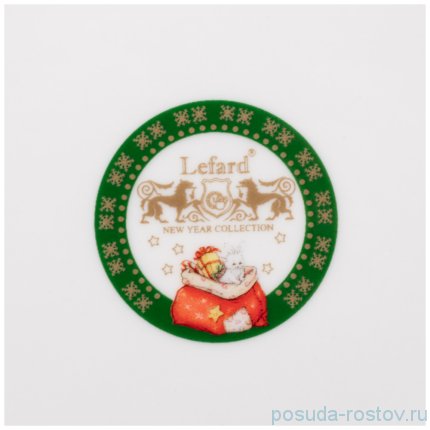 Блюдо 26 см звезда зелёное &quot;с новым годом! /дед мороз&quot; / 254428
