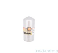 Свеча столбик 12 х 5,8 см &quot;Classic /Серебряная /Bolsius&quot; (время горения 33 ч) / 262619