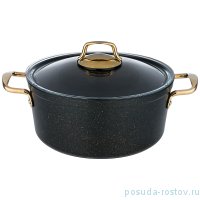 Кастрюля 26 х 11 см с крышкой 5,2 л &quot;agness /премиум /чёрное золото&quot; / 203300