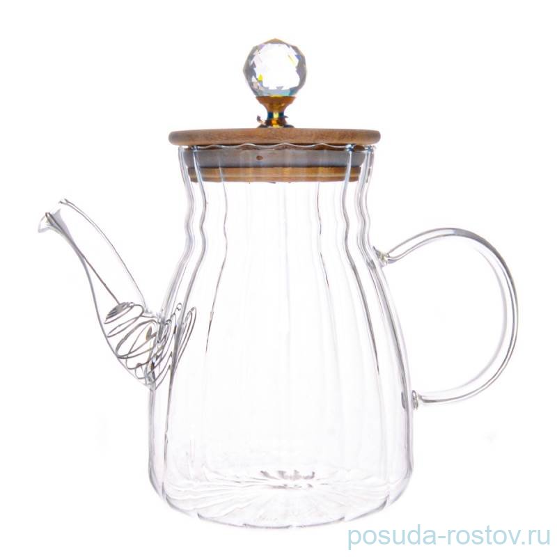 Заварочный чайник 1 л с бамбуковой крышкой / 273193
