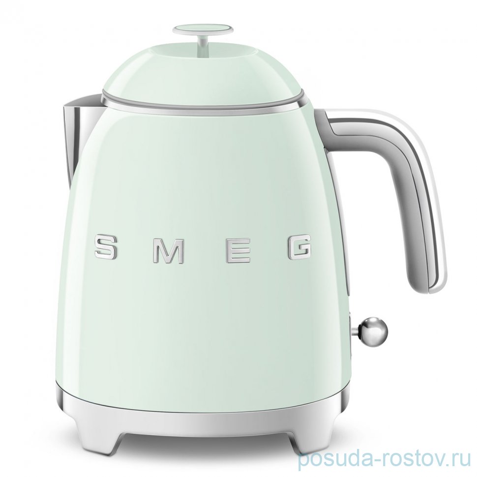 Чайник электрический 800 мл мини 1400 Вт пастельный зеленый "Smeg"  / 251740