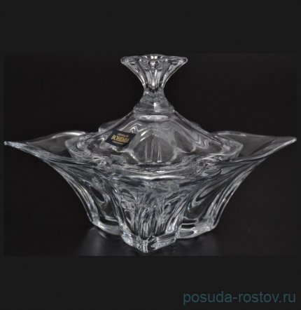 Ваза для конфет 20,5 см с крышкой &quot;Флораль /Без декора&quot; / 009775