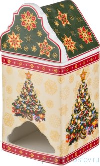 Банка для чайных пакетиков 9 х 9 х 18 см &quot;christmas collection /ёлка&quot; / 207484