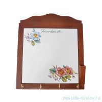 Вешалка для кухонных полотенец 28,5 х 24 см &quot;Artigianato ceramico /Весенние лепестки&quot; / 223879