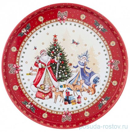 Поднос 33 х 2,1 см сервировочный &quot;Christmas Collection&quot; / 225297