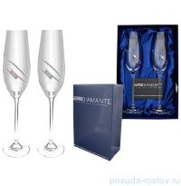 Бокалы для шампанского 210 мл 2 шт &quot;Diamante /Орбита с цветными стразами&quot; / 096505