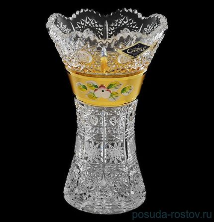 Ваза для цветов 15,5 см &quot;Хрусталь с золотом&quot; / 059303