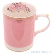 Кружка 400 мл розовая &quot;Flower&quot; / 308555