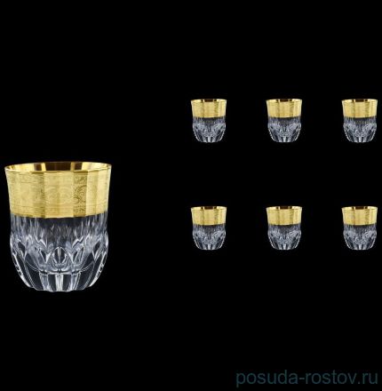 Стаканы для виски 350 мл 6 шт &quot;Аллегро /Золотой рельефный узор&quot; / 156330