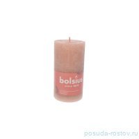Свеча Рустик 13 х 6,8 см &quot;Туманно-розовая /Bolsius&quot;  / 257268