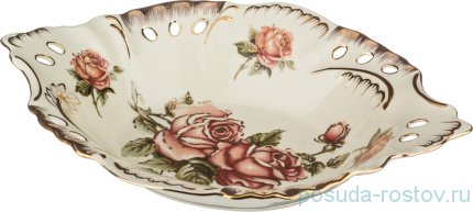 Фруктовница 36,5 х 26,5 х 7 см овальная &quot;Корейская Роза&quot;  / 187793