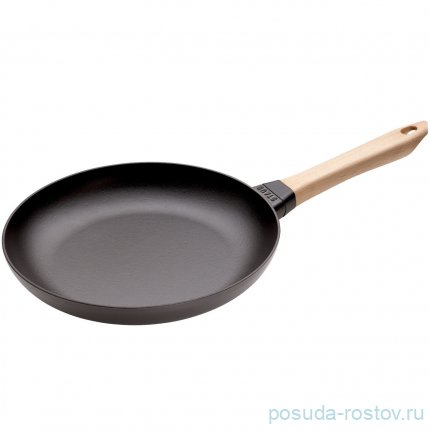 Сковорода 24 см с деревянной ручкой черная &quot;STAUB&quot; / 275967