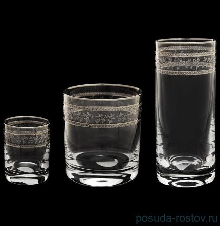 Стопки 60 мл 6 шт &quot;Гольф /Орнамент серебряный&quot; / 029578