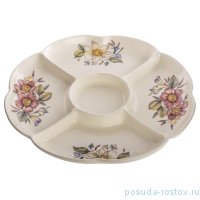 Менажница 34,5 см 5-ти секционная &quot;Artigianato ceramico /Весенние лепестки&quot; / 171688