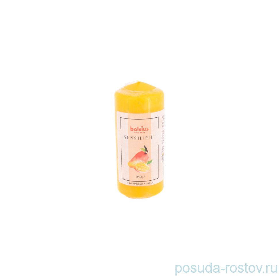 Свеча столбик 11 х 4,8 см ароматическая "Манго /Bolsius" / 262633