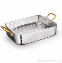Сковородка 18 x 14 x 4.5 см прямоугольная мини с 2-мя ручками для подачи &quot;Hammered&quot; / 370425