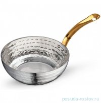 Сковородка 14 x 5 см глубокая круглая мини с одной ручкой для подачи &quot;Hammered&quot; / 370334