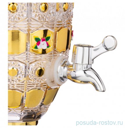 Лимонадница 16 х 16 х 45 см 2 л &quot;LEFARD GOLD GLASS&quot; / 255407