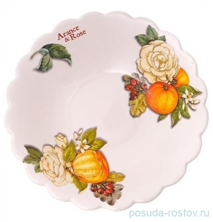 Фруктовница 30 см н/н &quot;Artigianato ceramico /Апельсин и роза&quot; / 348603