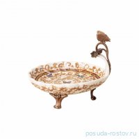 Блюдо декоратиное 24 х 21 х 21 см с ручкой н/н &quot;Бабочки&quot; / 342681