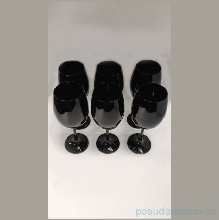 Бокалы для красного вина 450 мл 6 шт &quot;Colibri /Гастро /Чёрный&quot; / 300369