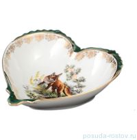 Салатник 19 см сердце &quot;Корона /Охота зелёная&quot; / 088835