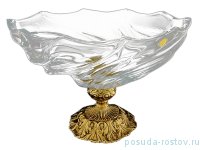 Ваза для фруктов 31 см н/н &quot;Surf /Без декора&quot; бронзовая ножка / 072259