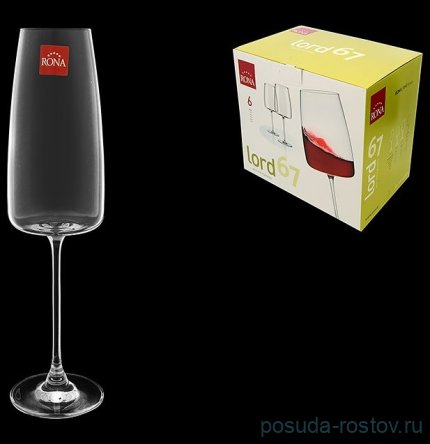 Бокалы для шампанского 340 мл 6 шт &quot;Lord /Без декора&quot; / 143378