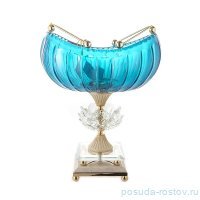 Ваза для фруктов 30,5 см н/н &quot;Розаперла /Ивонн /Голубая&quot; / 280088