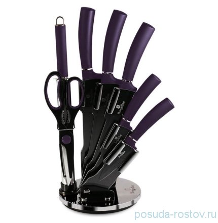 Набор кухонных ножей на подставке 8 предметов &quot;Purple Edition Metallic Line&quot; / 280762