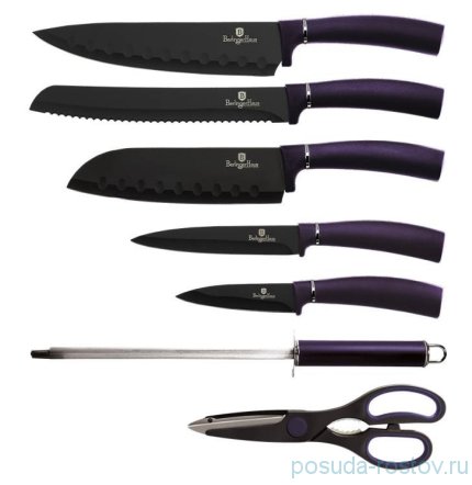 Набор кухонных ножей на подставке 8 предметов &quot;Purple Edition Metallic Line&quot; / 280762