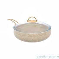 Сковорода 26 см с крышкой антипригарное покрытие слоновая кость &quot;Leydi /Repast&quot; / 236555