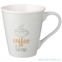 Кружка 340 мл серая &quot;Кофемания /Coffee time&quot; / 337378