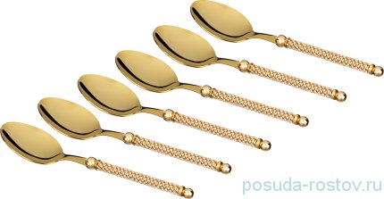 Столовые приборы 6 предметов столовые ложки 4,3 х 19,5 х 2,5 см &quot;natalya /стразы /золото&quot; / 257086