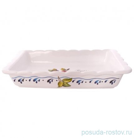 Блюдо для запекания 37 х 21 см прямоугольное &quot;Artigianato ceramico /Лесные ягоды&quot; / 348553