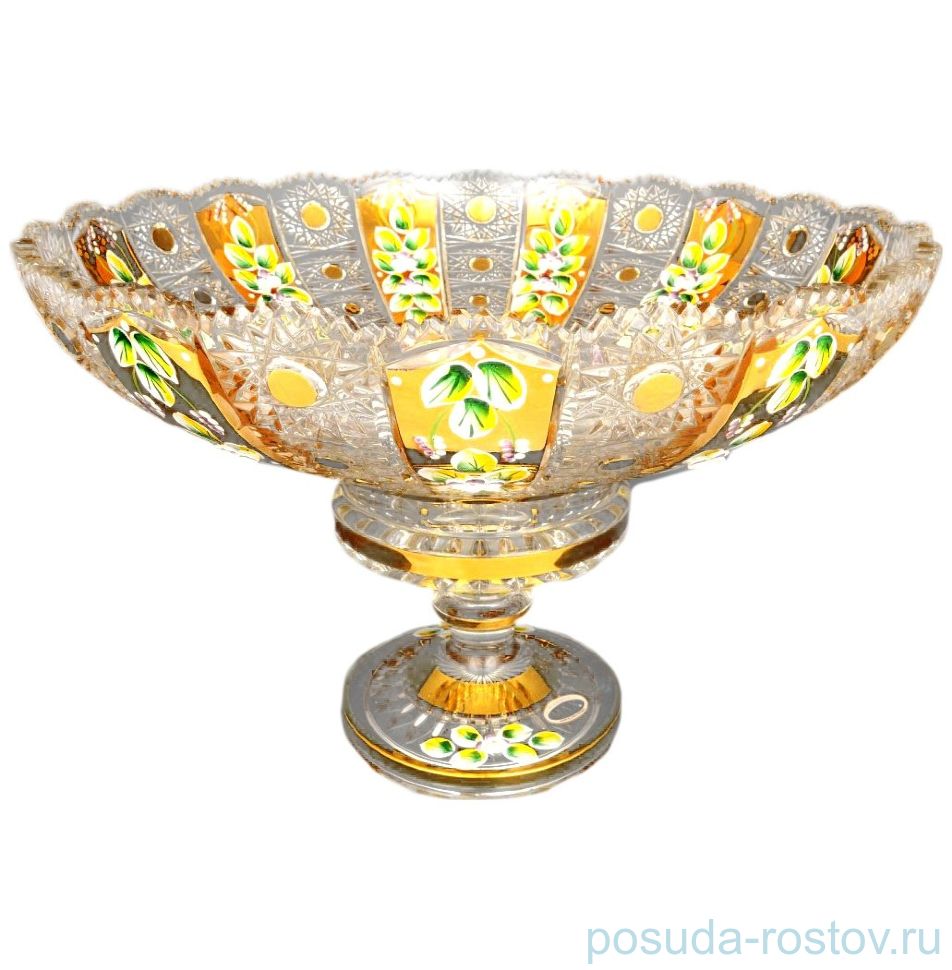 Ваза для фруктов 40 см н/н "Хрусталь с золотом" / 044508