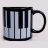 Кружка 330 мл чёрная с белым Piano &quot;Вехтерсбах&quot; / 034567