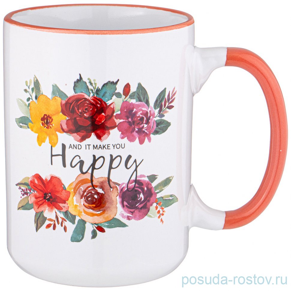 Кружка 430 мл "Happy" / 339635