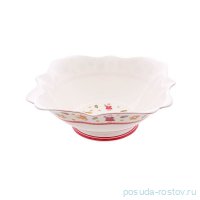Салатник 24 х 24 х 8,7 см квадратный &quot;Christmas world /Toys red&quot; / 337508