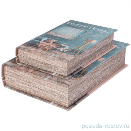 Набор шкатулок-книжек 30 х 21 х 7/24 х 16 х 5 см &quot;Interior design&quot; / 353576