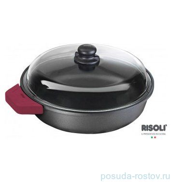 Сотейник 26 см со стеклянной крышкой литой &quot;Risoli /Soft Safety Cooking&quot; / 154932