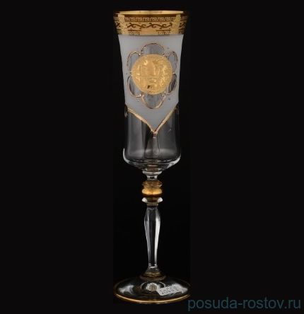 Бокалы для шампанского 190 мл 6 шт &quot;Грация /Лев /Антик золото&quot; R-G / 088514