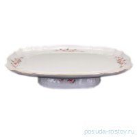 Поднос 40 х 32 см прямоугольный н/н &quot;Бернадотт /Серая роза /золото&quot; / 134083