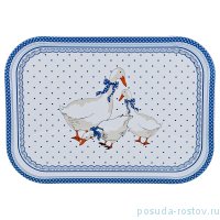 Поднос сервировочный 40 х 29 х 1,5 см прямоугольный &quot;Agness /Гуси&quot; / 195951