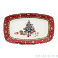 Блюдо 30 х 19 см овальное &quot;Christmas world /Bordo&quot; / 230081