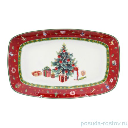 Блюдо 30 х 19 см овальное &quot;Christmas world /Bordo&quot; / 230081