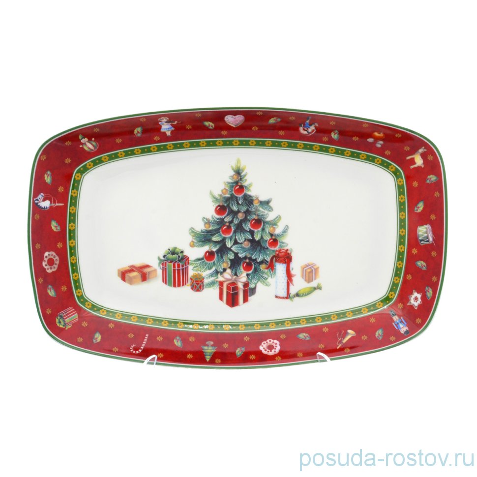 Блюдо 30 х 19 см овальное "Christmas world /Bordo" / 230081